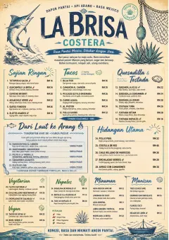 Coastal Regional menu template preview