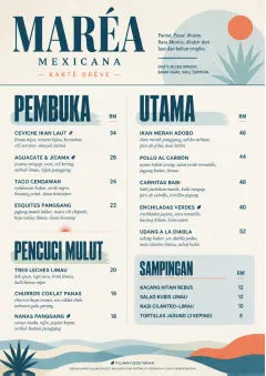 Chef Carte Brève menu template preview