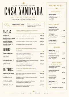 Fine Regional menu template preview