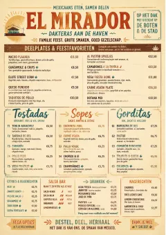 Family Style Feast menu template preview