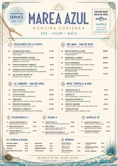 Coastal Regional menu template preview