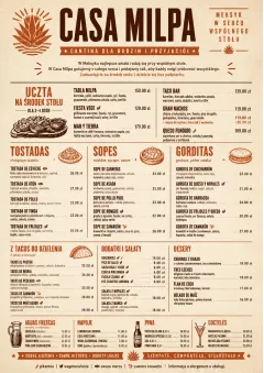 Family Style Feast menu template preview