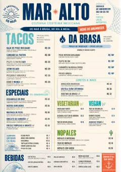 Coastal Regional menu template preview