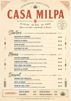 Chef Carte Brève menu template preview