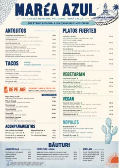 Coastal Regional menu template preview