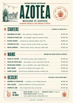 Chef Carte Brève menu template preview