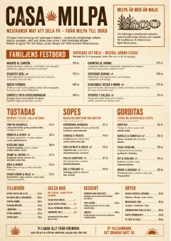 Family Style Feast menu template preview