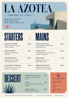 Chef Carte Brève menu template preview