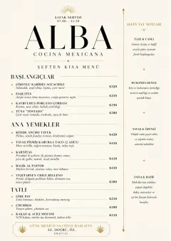 Chef Carte Brève menu template preview