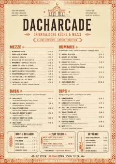 Heritage Tradition menu template preview