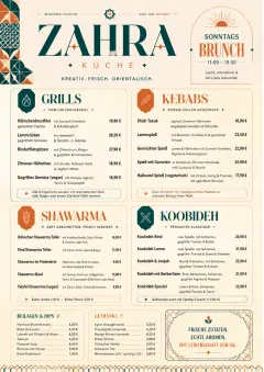 Modern Fusion menu template preview