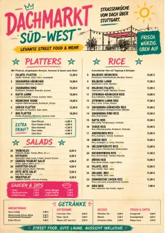 Street Stall Energy menu template preview