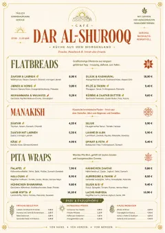 Fine Regional menu template preview