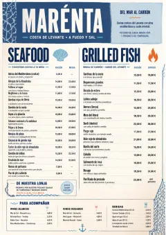 Coastal Regional menu template preview