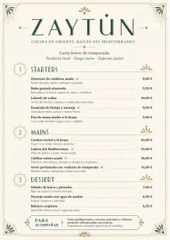 Chef Carte Brève menu template preview