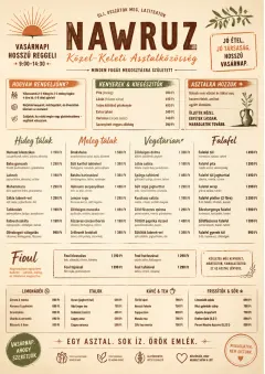 Family Style Feast menu template preview
