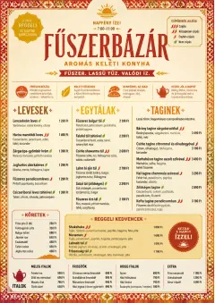 Spice Market Bold menu template preview
