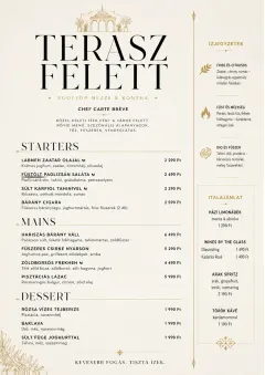 Chef Carte Brève menu template preview