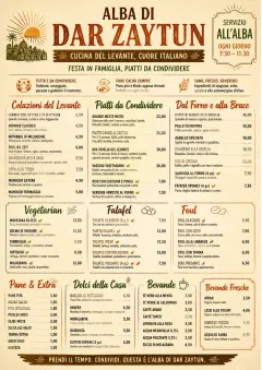 Family Style Feast menu template preview