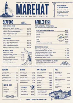 Coastal Regional menu template preview