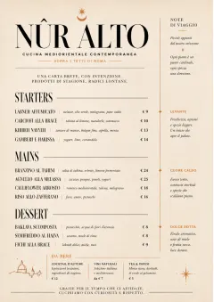 Chef Carte Brève menu template preview