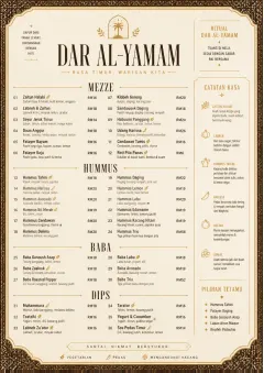 Heritage Tradition menu template preview