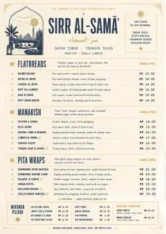 Fine Regional menu template preview