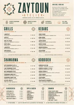 Modern Fusion menu template preview
