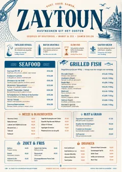 Coastal Regional menu template preview