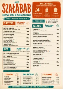Street Stall Energy menu template preview
