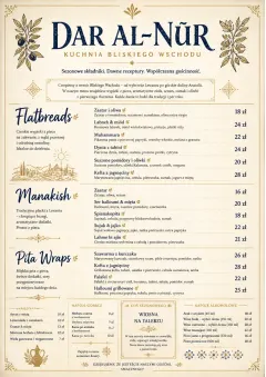 Fine Regional menu template preview