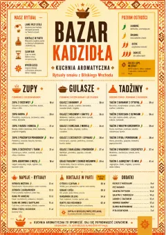 Spice Market Bold menu template preview