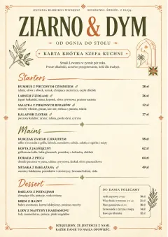 Chef Carte Brève menu template preview