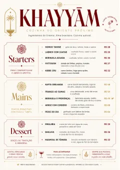 Chef Carte Brève menu template preview