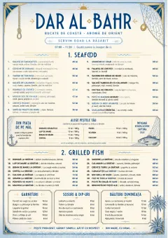 Coastal Regional menu template preview