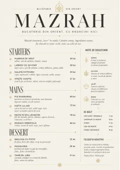 Chef Carte Brève menu template preview