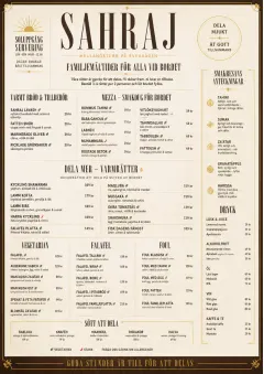 Family Style Feast menu template preview