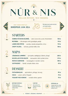 Chef Carte Brève menu template preview