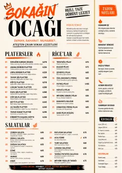 Street Stall Energy menu template preview