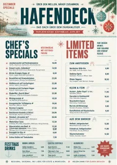 Holiday Festive menu template preview