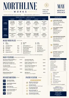 Corporate Canteen menu template preview