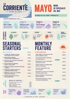Monthly Seasonal menu template preview