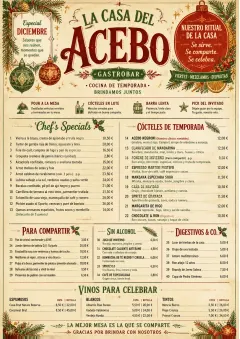 Holiday Festive menu template preview