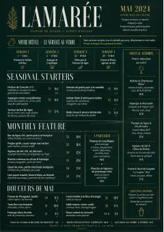 Monthly Seasonal menu template preview