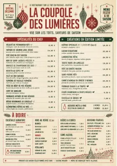 Holiday Festive menu template preview