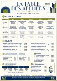 Corporate Canteen menu template preview