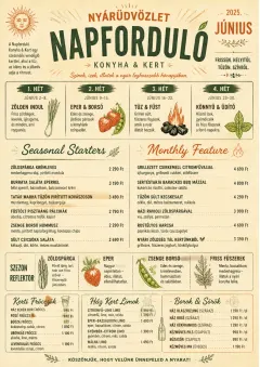 Monthly Seasonal menu template preview