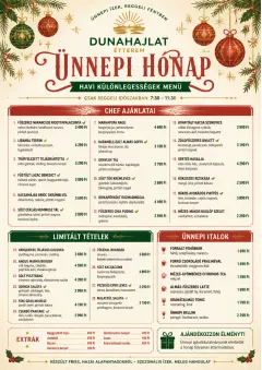 Holiday Festive menu template preview