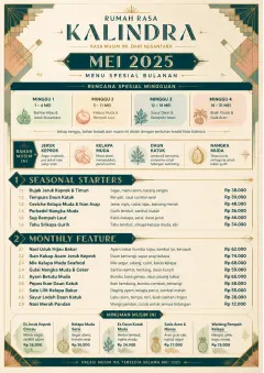 Monthly Seasonal menu template preview
