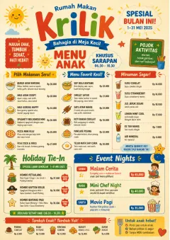 Kids Playful menu template preview